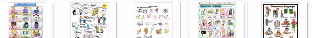 Classroom language，10份精美词汇海报-拓空间学习分享