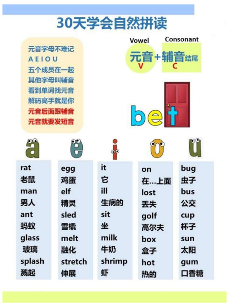 自然拼读小技巧口诀：30天学会自然拼读PDF电子版 百度网盘下载-拓空间学习分享