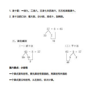 图片[2]-人教版小学数学一年级下册知识点总结大全-拓空间学习分享