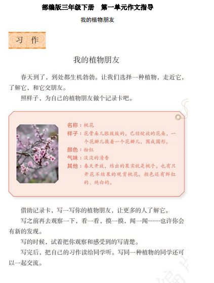 三年级下册语文第一、二、三、四单元作文指导-拓空间学习分享