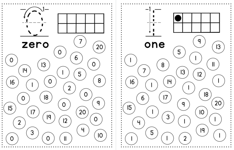 找数字游戏1到20图片-拓空间学习分享