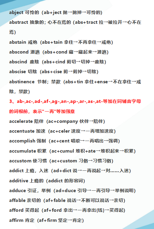 图片[2]-英语词根词缀记忆大全(整理打印版)20页-拓空间学习分享