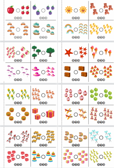 幼儿趣味比大小的数学题10以内(大于小于等于)-拓空间学习分享