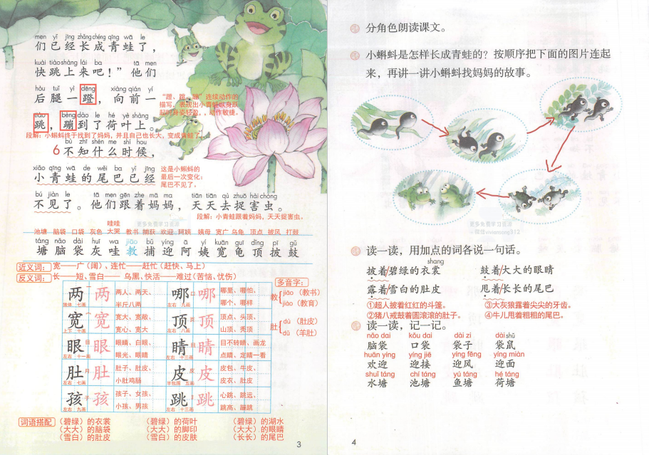 图片[3]-人教版小学二年级上册语文课堂笔记电子版下载-拓空间学习分享