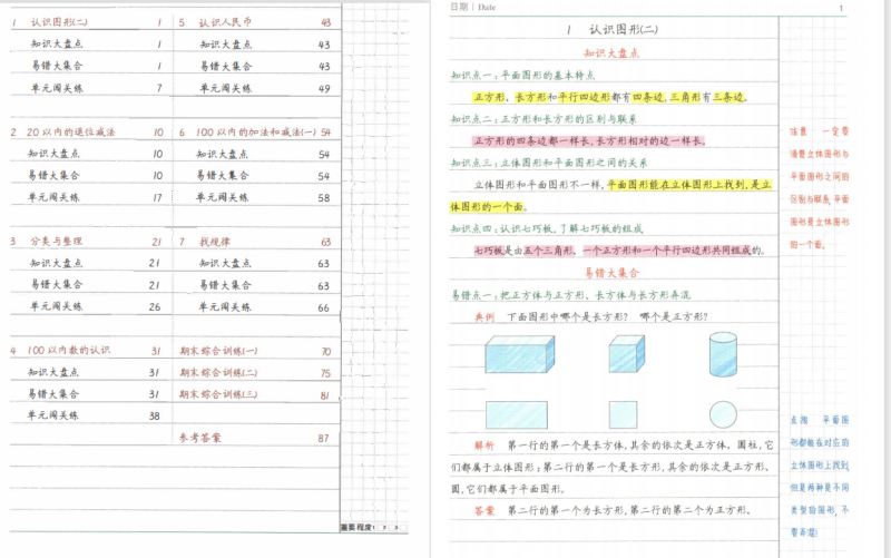 一年级黄冈数学下册易错题及答案人教版-拓空间学习分享