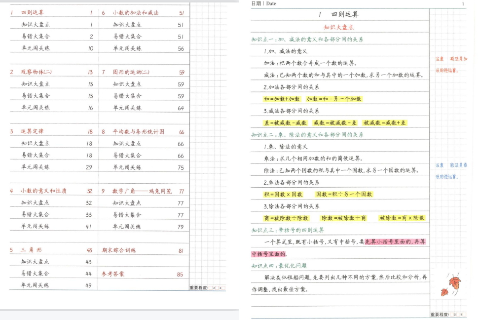 图片[2]-小学四年级数学下册易错题(附答案)-拓空间学习分享