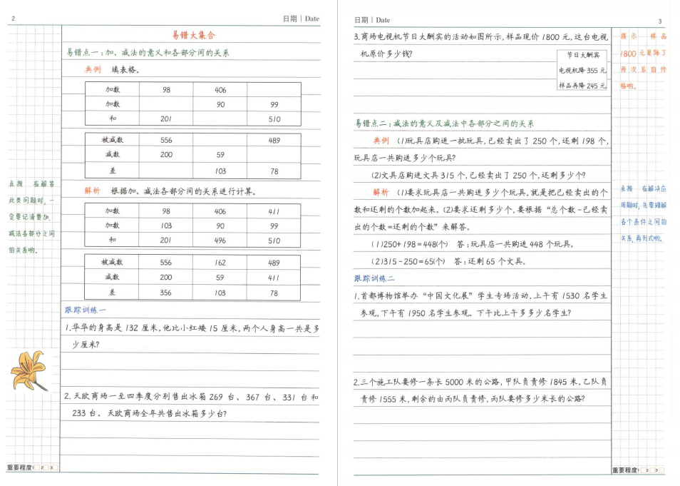 图片[3]-小学四年级数学下册易错题(附答案)-拓空间学习分享