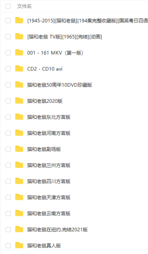 图片[14]-超全的《猫和老鼠》各个版本，东北、四川等各方言版+英文版-拓空间学习分享