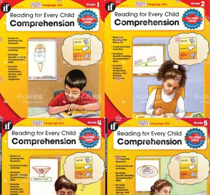 英语阅读理解练习册推荐：Reading for Every Child Comprehension 全套 K-5电子版-拓空间学习分享