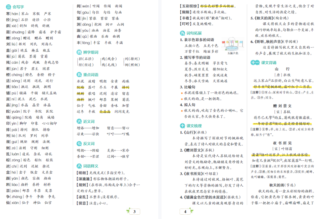 图片[2]-三年级上册语文考点归纳人教版电子版下载-拓空间学习分享