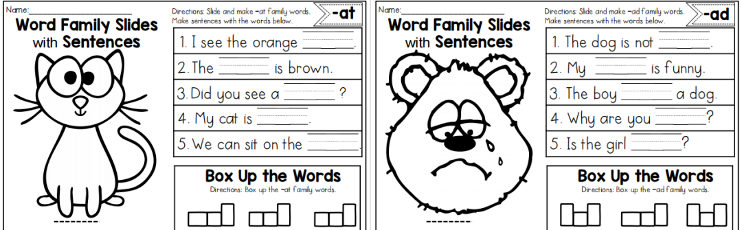 图片[2]-Moffatt Girls自然拼读练习册Word Family Slides with Sentences电子版-拓空间学习分享