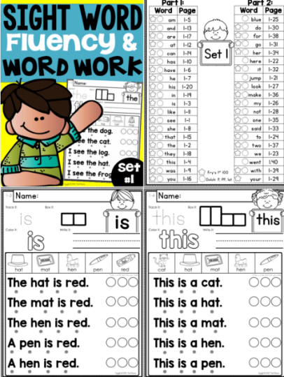 200个高频词打印 Sight Word Fluency&Word Work-拓空间学习分享