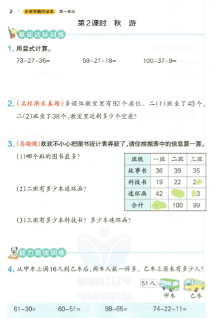 图片[3]-小学学霸作业本数学二年级上册电子版下载含答案bs版-拓空间学习分享