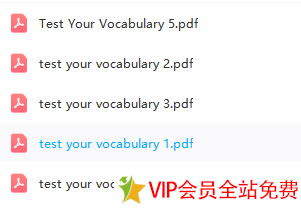 图片[5]-Test Your Vocabulary词汇测试练习pdf1—5册电子版资源 百度网盘-拓空间学习分享