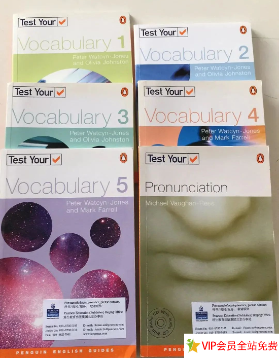 Test Your Vocabulary词汇测试练习pdf1—5册电子版资源 百度网盘-拓空间学习分享