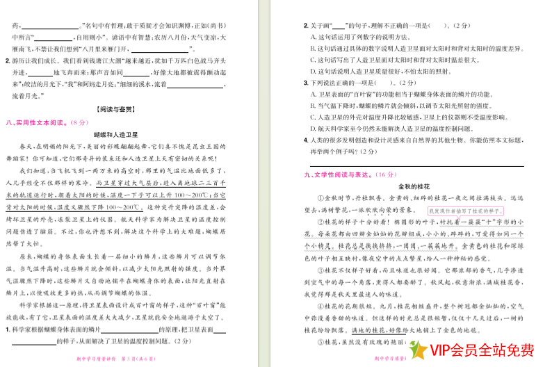 图片[2]-黄冈小状元四年级上册语文期中检测卷电子版 可打印带答案-拓空间学习分享