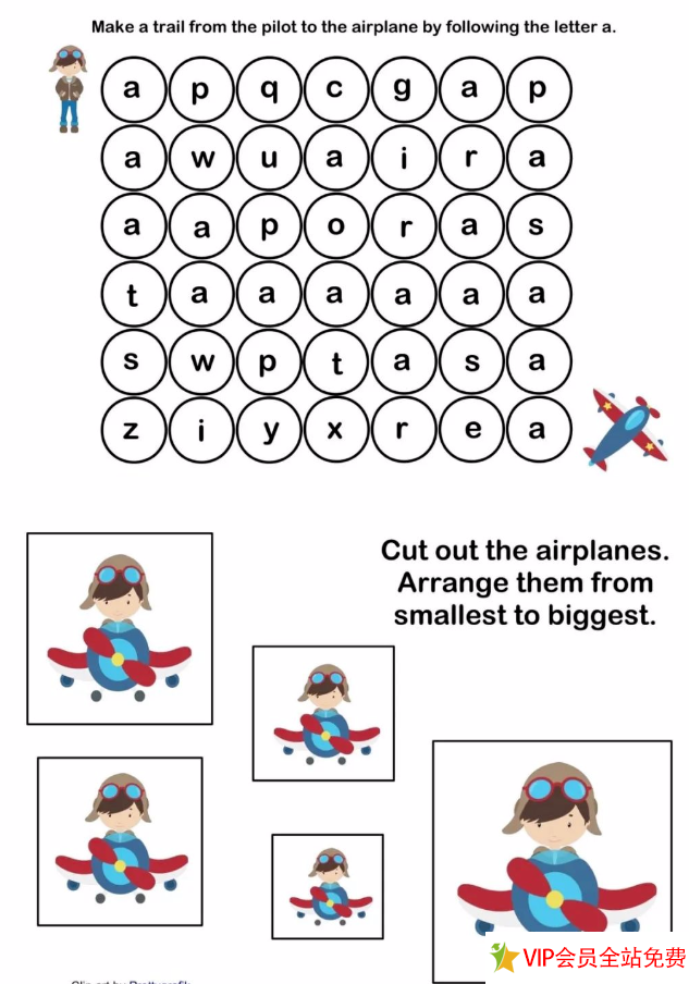 图片[6]-26个英语字母训练题：Preschool Alphabet Packet 可百度网盘下载-拓空间学习分享