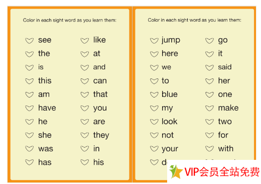 图片[3]-my sight words电子版可打印版下载 百度网盘 高频词复习宝典-拓空间学习分享