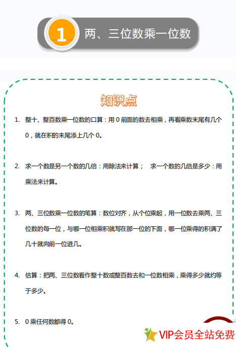三年级上数学期末复习资料(知识点归纳+练习题)电子版 百度网盘下载 可打印-拓空间学习分享