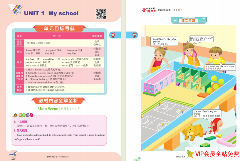 图片[2]-小学教材全解四年级下册英语电子版人教pep版 百度网盘下载-拓空间学习分享
