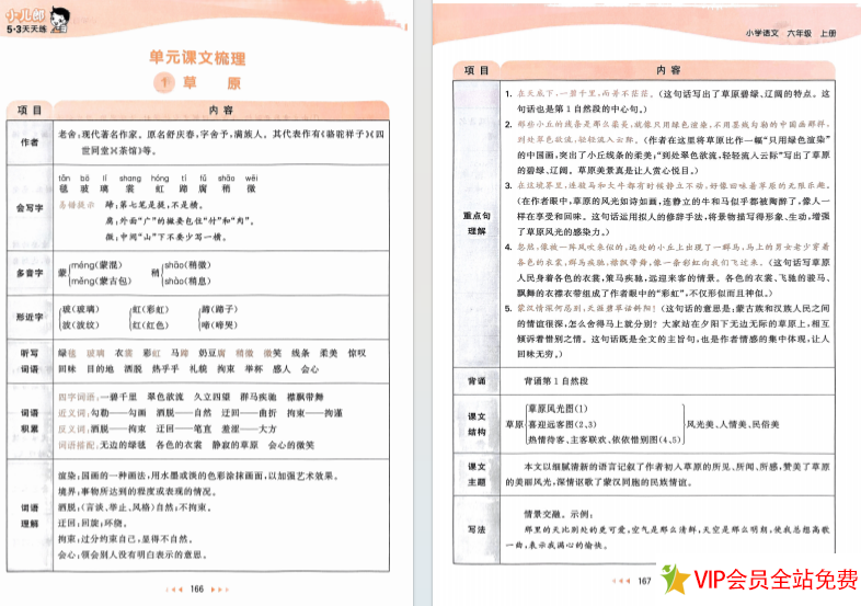 图片[2]-六年级上册语文53天天练课堂笔记电子版 百度网盘下载-拓空间学习分享