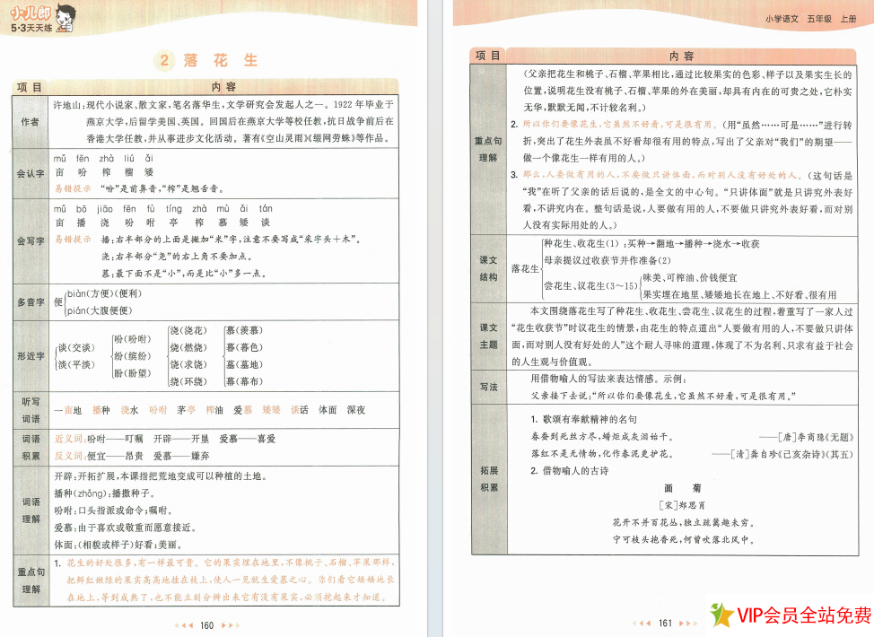 图片[3]-五年级上册语文五三天天练课堂笔记电子版下载 百度网盘-拓空间学习分享