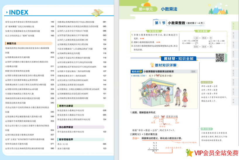 图片[2]-五年级上册教材帮电子版pdf下载 数学人教版 百度网盘-拓空间学习分享