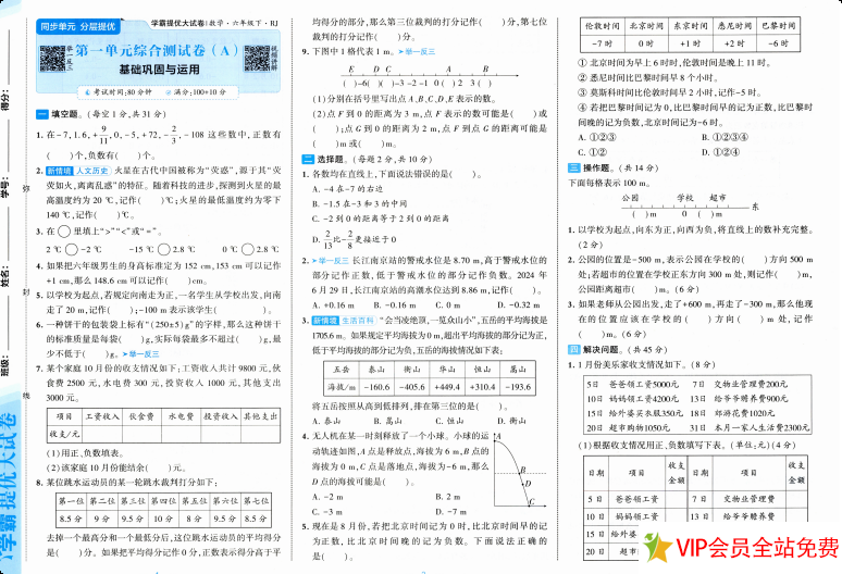 图片[2]-六年级下册数学学霸提优大试卷电子版带答案人教版2025-拓空间学习分享