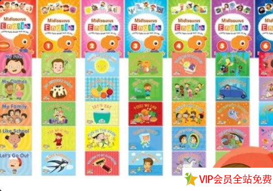 Midisaurus English 米迪英语教材+主题歌曲+视频+绘本下载 百度网盘-拓空间学习分享